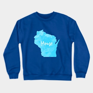 Wisconsin Home Blue Design Crewneck Sweatshirt